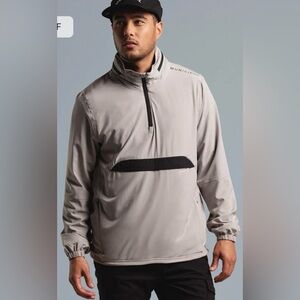Municipal Men’s Sport Utility Anorak Jacket Light Gray Size XL